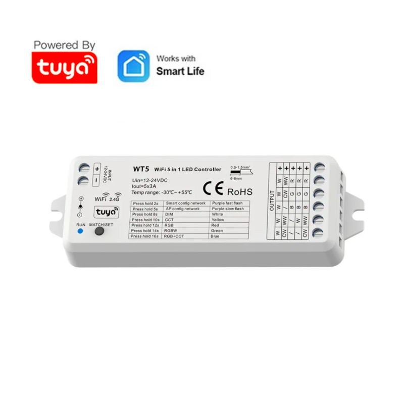 TUYA Centralina RGBW, RGB, CCT, DIM.